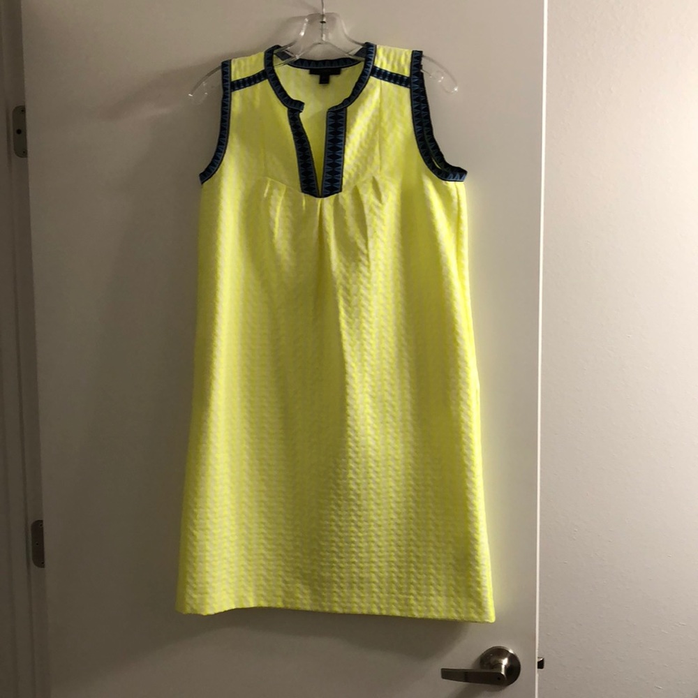 J Crew White and Yellow Summer Dress